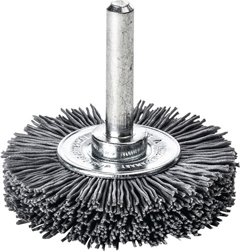 Rundbürste Ø 50 mm Schaft 6 mm SiC Schleifborsten Körnung 120 10 mm 15000 min-¹ LESSMANN