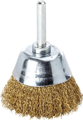 Flächenbürste Ø 50 mm Schaft 6 mm Drahtstärke 02 mm Messing 10500 min-¹ LESSMANN