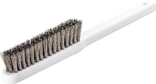 Feinbürste Länge 225 mm 015 mm VA-Stahldraht gewellt 4-reihig LESSMANN