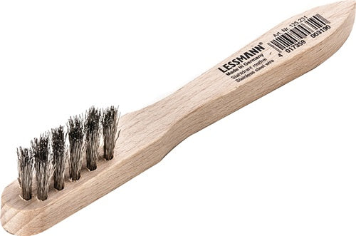Zündkerzenbürste Länge 150 mm 015 mm VA-Stahldraht gewellt 3-reihig LESSMANN