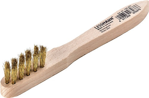 Zündkerzenbürste Länge 150 mm 015 mm Messingdraht gewellt 3-reihig Beutel LESSMANN