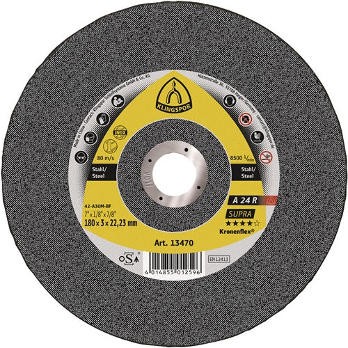 Trennscheibe A 24 R Supra D230x3mm gerade Stahl Bohrung 2223 mm KLINGSPOR - VPE: 25