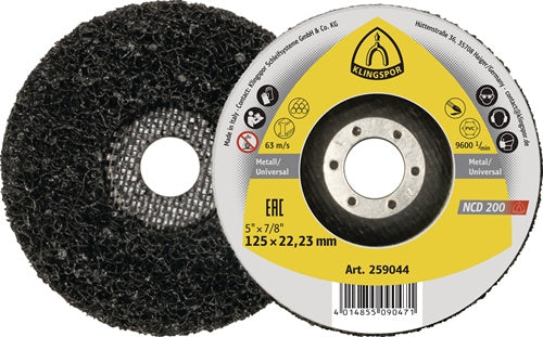 Grobreinigungsscheibe NCD 200 Ø115xmm Bohrung 2223 mm KLINGSPOR - VPE: 5