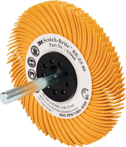 Radialbürstenscheibe BB-ZS Typ C Ø 508 mm Körnung 80 gelb 15000 min-¹ 3M