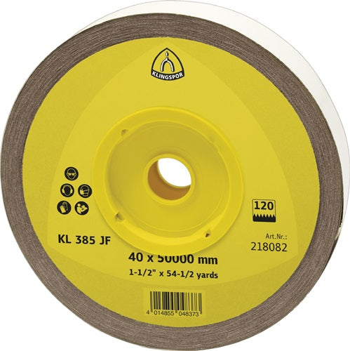 Schleifgeweberolle KL 385 JF 40 mm Körnung 100 für Metall Korund KLINGSPOR