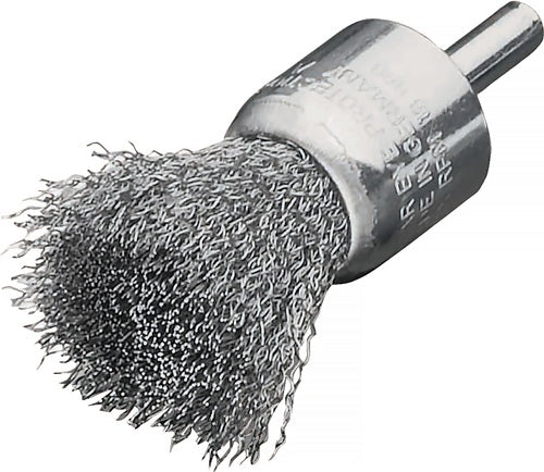 Pinselbürste Ø 23 mm Schaft 6 mm Drahtstärke 03 mm Edelstahl 18000 min-¹ LESSMANN