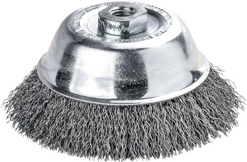 Topfbürste Ø 80 mm M14 Drahtstärke 035 mm Stahl 8500 min-¹ LESSMANN