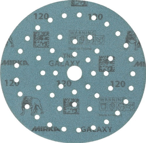 Haftschleifscheibe GALAXY Grip Multifit 150 mm Körnung 120 für Holz / Metall / Lack / Kunststoff Keramik/Korund Lochanzahl