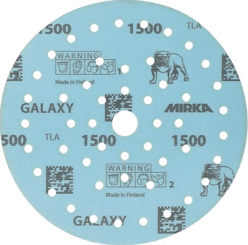 Haftschleifscheibe GALAXY Grip Multifit 150 mm Körnung 1500 für Holz / Metall / Lack / Kunststoff Keramik/Korund Lochanzahl