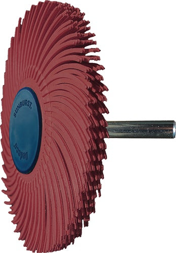 Radialbürstenscheibe Sunburst Ø 76 mm Körnung 220 rot 10000 min-¹ TYROLIT