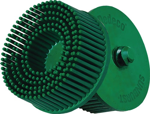 Radialbürstenscheibe Sunburst Ø 51 mm Körnung 50 A50 EXTRA-COARSE PREMIUM grün 25000 min-¹ Breite 51 QDISC RA TYROLIT