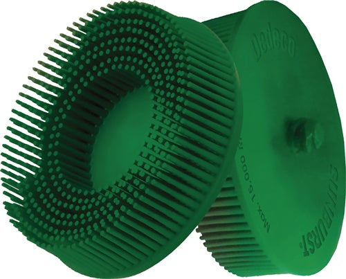 Radialbürstenscheibe Sunburst Ø 76 mm Körnung 50 A50 EXTRA-COARSE PREMIUM grün 20000 min-¹ Breite 76 QDISC RA TYROLIT