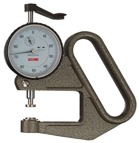 Dickenmessgerät J 50 0-10 mm Ablesung 001 mm flach 10=c mm KÄFER