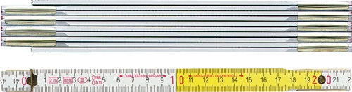 Gliedermaßstab 9802 Länge 2 m Breite 16 mm mm/cm EG III Buche weiß-gelb BMI