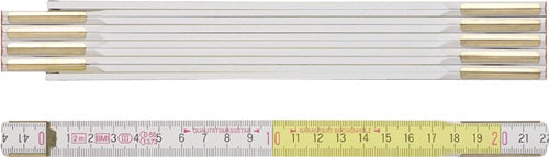 Gliedermaßstab 9143 Länge 3 m Breite 16 mm mm/cm EG III Buche weiß-gelb BMI