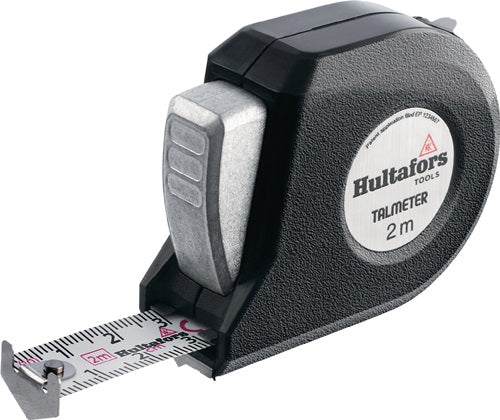Taschenrollbandmaß Talmeter Länge 2 m Breite 16 mm mm/cm EG II ABS Messlasche HULTAFORS