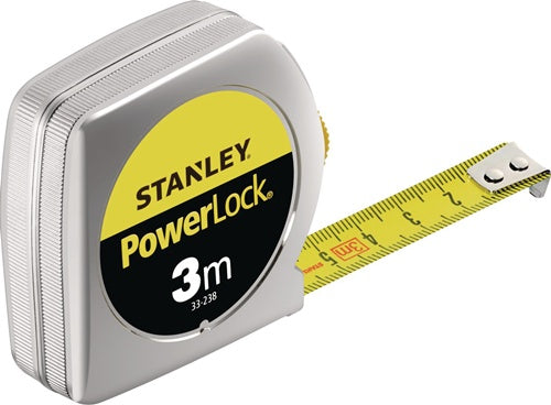 Taschenrollbandmaß PowerLock® Länge 3 m Breite 127 mm mm/cm EG II Kunststoff Gürtelclip lose STANLEY