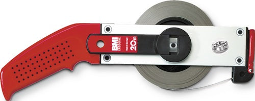 Rahmenbandmaß ERGOLINE Länge 50 m Bandbreite 13 mm B mm/cm EG II Aluminium weiß Stahlmaßband BMI