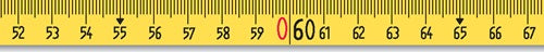 Rahmenbandmaß ERGOLINE Länge 50 m Bandbreite 13 mm B mm/cm EG II Aluminium gelb Stahlmaßband BMI – Ansicht 4