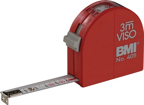 Taschenrollbandmaß VISO Länge 3 m Breite 16 mm mm/cm EG II Polyamid Sichtfenster BMI