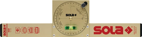 Neigungswasserwaage NAM 50 T 50 cm Aluminium gold mit Magnet SOLA