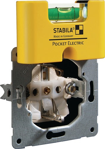 Wasserwaage Pocket Electric 7 cm Kunststoff gelb ± 1mm/m mit Magnet STABILA
