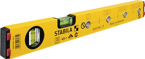 Wasserwaage 70 Electric 120 cm Aluminium gelb ± 05mm/m STABILA