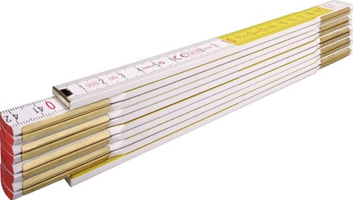 Gliedermaßstab 617 Länge 2 m Breite 170 cm mm/cm EG III Buchenholz weiß-gelb STABILA
