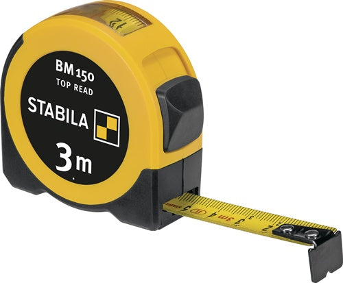 Taschenrollbandmaß BM 150 Länge 3 m Breite 16 mm mm/ mm EGII ABS / TPE Feststeller STABILA