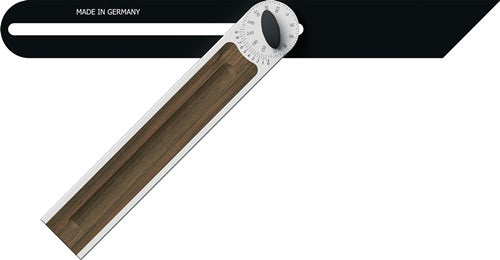 Schmiege Alu-Line 505-330 Schienenlänge 330 mm Aluminium mit Nußbaumeinlage ULMIA
