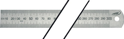 Stahlmaßstab Länge 1000 mm rostfreier Stahl biegsam Teilung A = mm/mm HELIOS PREISSER