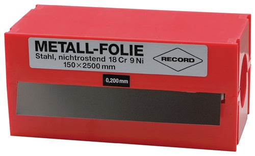 Metallfolie Dicke 0100 mm Edelstahl 14301 Länge 2500 mm Breite 150 mm RECORD