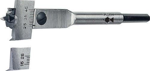 Zentrumbohrer Type 0500 Bohr-Ø 22 - 76 mm Länge 190 mm Schaft 6-kant FISCH-TOOLS