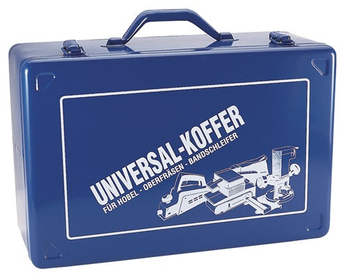 Werkzeugmaschinenkoffür B430xT280xH185mm Schaumstoffeinlage für Elektrohobel Stahlblech blau