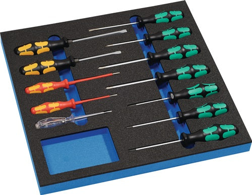 Werkzeugmodul 12-teilig 2/3-Modul Schlitz / PH / PZD / TORX WERA
