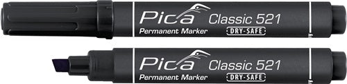 Permanentmarker Classic schwarz Strichbreite 2 - 6 mm Keilspitze PICA - VPE: 10