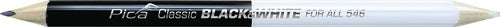 Köcher Pocket für Blei-/Markierstifte mit Spitzmesser mit 1 Markierstift Black & White PICA – Ansicht 3
