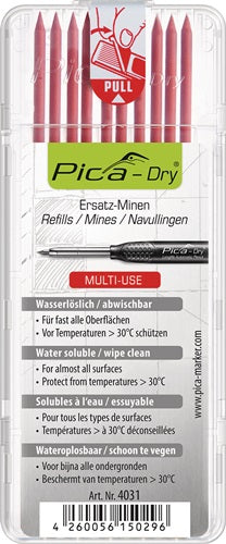 Minenset Pica-Dry 10x rot feucht abwischbar 10 Minen / Set PICA