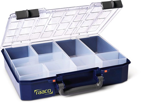 Sortimentskasten CarryLite 80 4x8-9 B337xT278xH80mm 9 Fächer blau RAACO