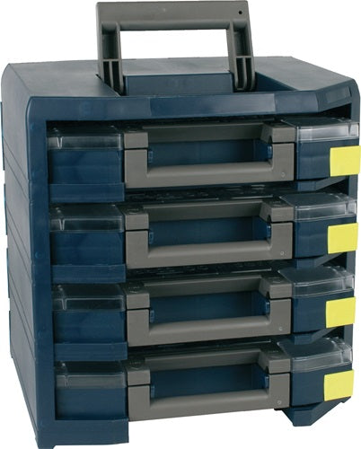 Sortimentskastentresor boxxser B347xT342xH305mm 4 Fächer mit 4 Sortimentskästen Polypropylen RAACO