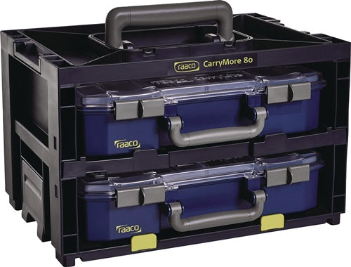 Sortimentskastentresor CarryMore 80 B386xT278xH241mm 9 je Koffür Polypropylen Polycarbonat RAACO