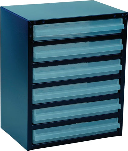 Kleinteilemagazin B357xT255xH435mm galvanisiertes Stahlblech 6 Schubladen Poypropylen anthrazit RAACO