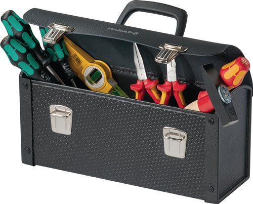 Werkzeugtasche B370xT140xH190mm 7 l Kunststoff, Rindsleder, Con-Pearl® PARAT