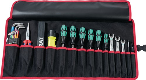 Werkzeugrolltasche 15 Fächer B670xH330mm Nylon schwarz/rot PARAT
