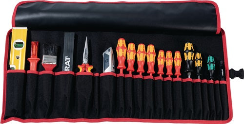 Werkzeugrolltasche 20 Fächer B740xH330mm Nylon schwarz/rot PARAT