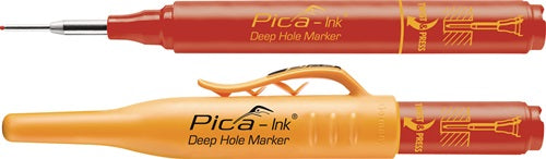 Tieflochmarker Pica-Ink rot mit Teleskopspitze PICA