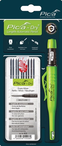 Bau-/Tieflochmarker Pica-Dry + Minenset Farbe graphit + Minenset 4000 871 853 PICA