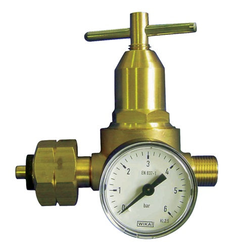 Propankleindruckregler mit Manometer 05 - 6 bar 18 kg/h W 218 x 1/14? LH KAYSER