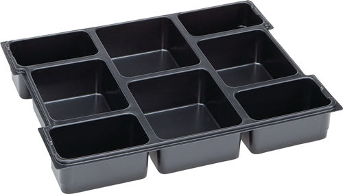 Kleinteileeinsatz L-BOXX® LB 102 B404xT312xH61mm Polystyrol mit 8 Mulden schwarz BS SYSTEMS