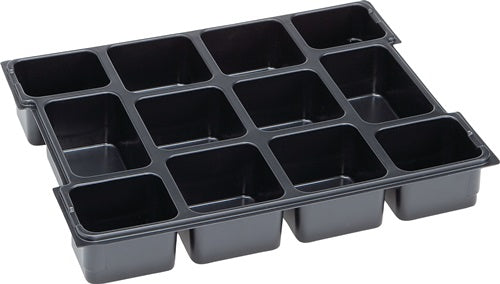 Kleinteileeinsatz L-BOXX® LB 102 B404xT312xH61mm Polystyrol mit 12 Mulden schwarz BS SYSTEMS